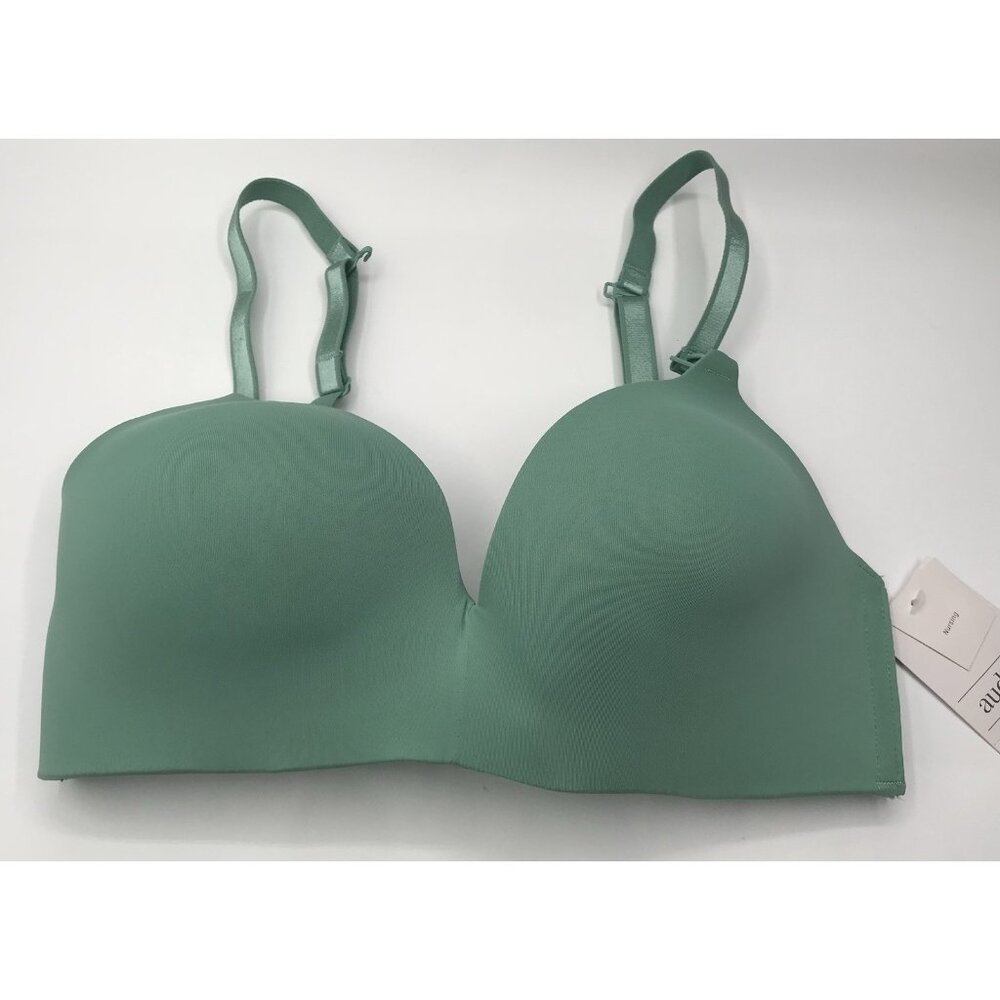 Auden Women Bra 32D Green Nursing Lightly Lined Wireless Adjustable Straps